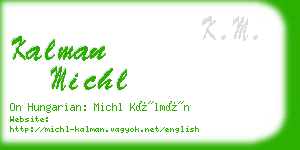 kalman michl business card